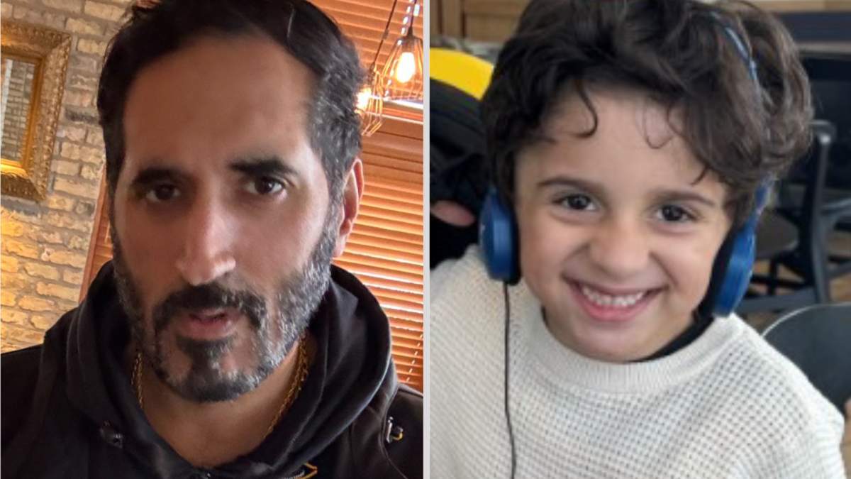 Kapil Sunak, 48 (left) and Valentino, 3 (right).