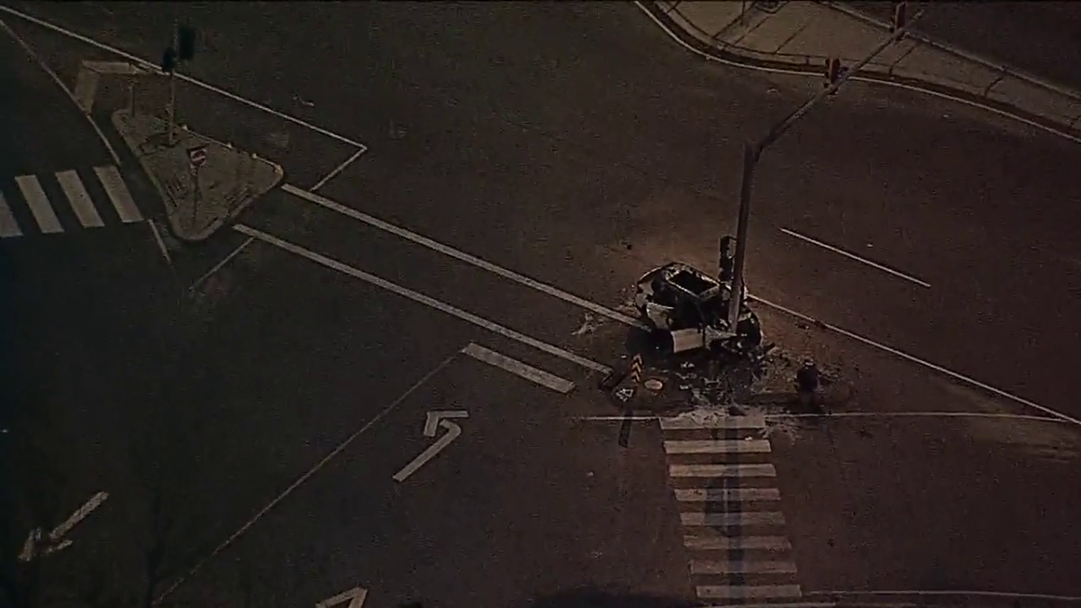 A picture of the car taken from Global's helicopter on Saturday morning.