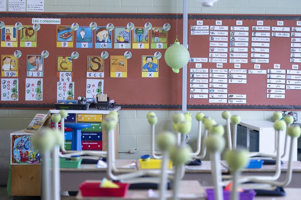 Climate advocacy groups are calling on officials to crackdown on the fossil fuel industry's role in K-12 education, suggesting its alleged influence has gone largely unchecked in the absence of robust climate change education. A classroom is seen in an elementary school in Longueuil, Que., Monday, March 11, 2024.