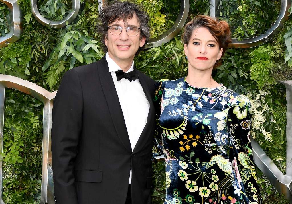 Neil Gaiman and Amanda Palmer attend the Global premiere of Amazon Original 'Good Omens' at Odeon Luxe Leicester Square on May 28, 2019 in London, England.