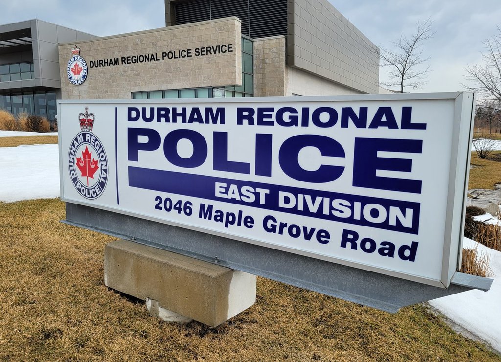 The Durham Regional Police East Division building is shown in Bowmanville, Ont., Saturday March 15, 2025. THE CANADIAN PRESS/Doug Ives.