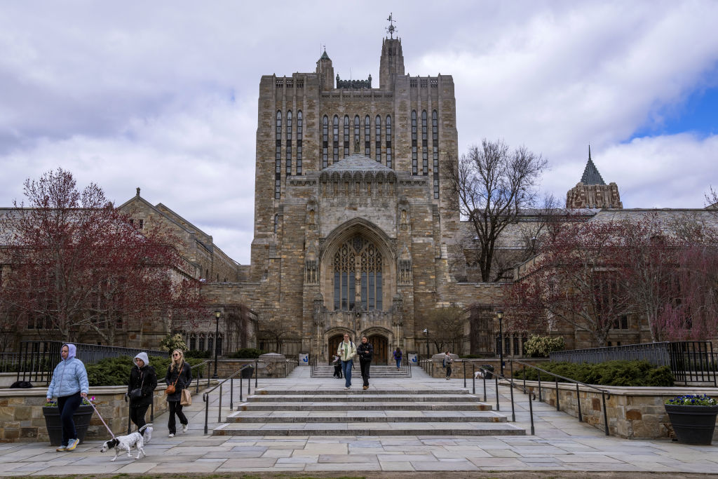 Sterling Memorial Library at Yale University campus in New Haven, Connecticut.