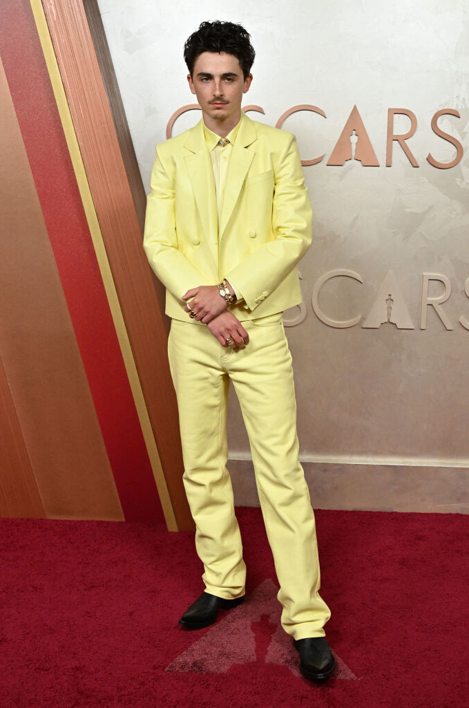 Timothee Chalamet attends the 97th Annual Academy Awards at the Dolby Theatre in Hollywood, California on March 2, 2025.