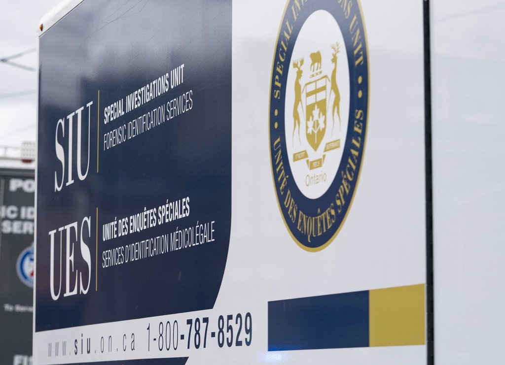 The logo of the Ontario Special Investigations Unit is pictured in Toronto on Friday, April 12, 2024.