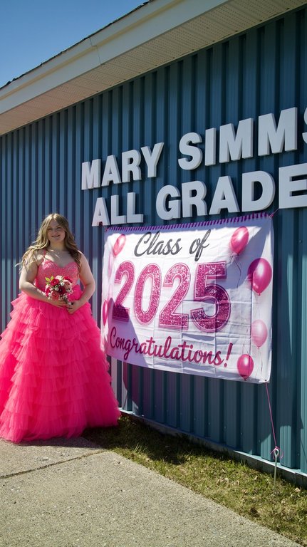 Breanna Bromley-Clarke, 18, the sole graduate of her all-grades school in Main Brook, on Newfoundland's Northern Peninsula, is shown in a May 2, 2025, handout photo. THE CANADIAN PRESS/HO-Regina Bromley-Clarke.
