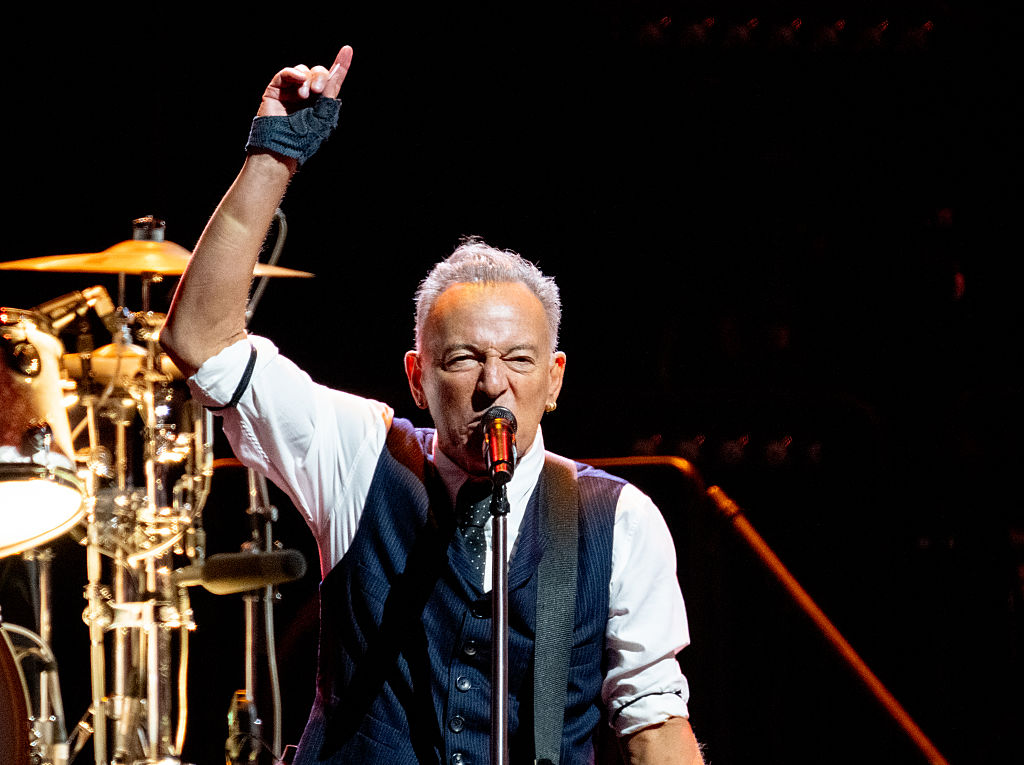 Bruce Springsteen performs during the first night of 'The Land of Hopes and Dreams' tour at Co-op Live on May 14, 2025 in Manchester, England.