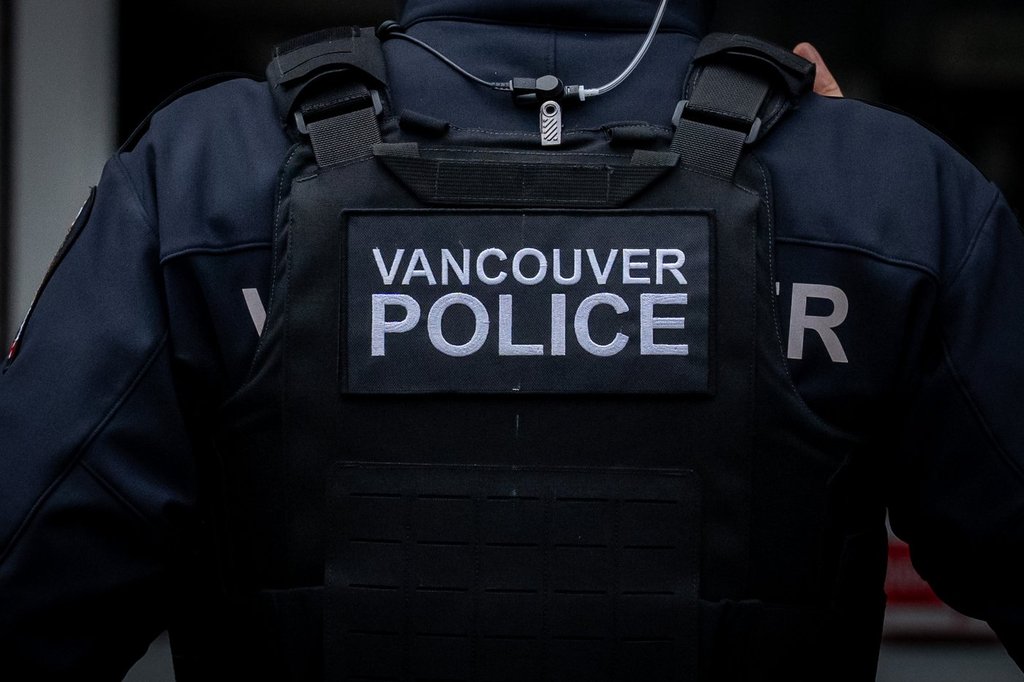 A Vancouver Police officer is pictured in Vancouver, on Wednesday, Dec. 4, 2024. 