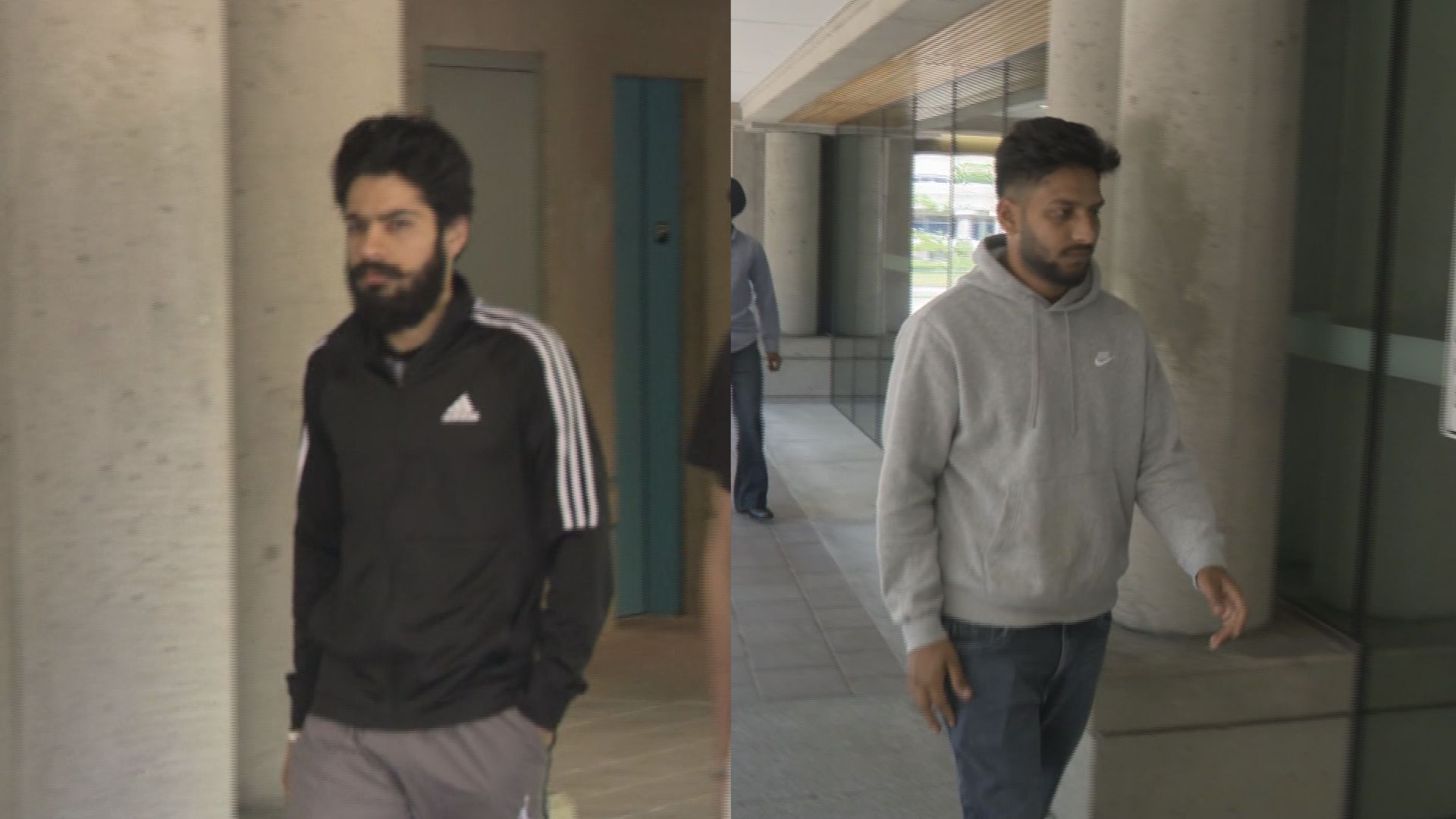 Jagdeep Singh and Gaganpreet Singh outside court for sentencing of a fatal hit-and-run.