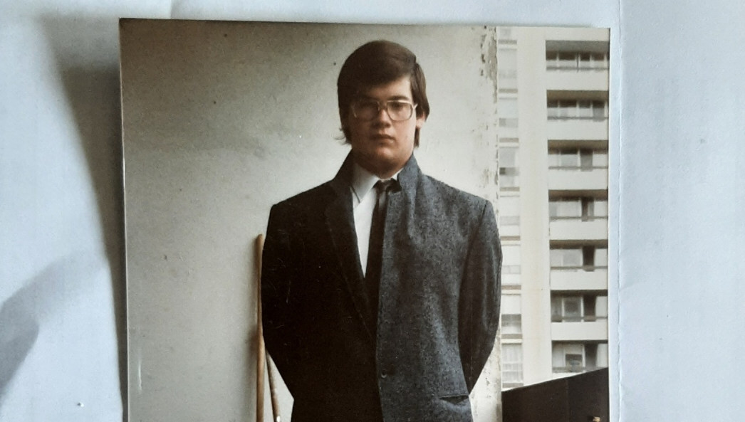Andras Henye, appellant before the Court of Appeal, pictured on the balcony of his apartment in the 1980s