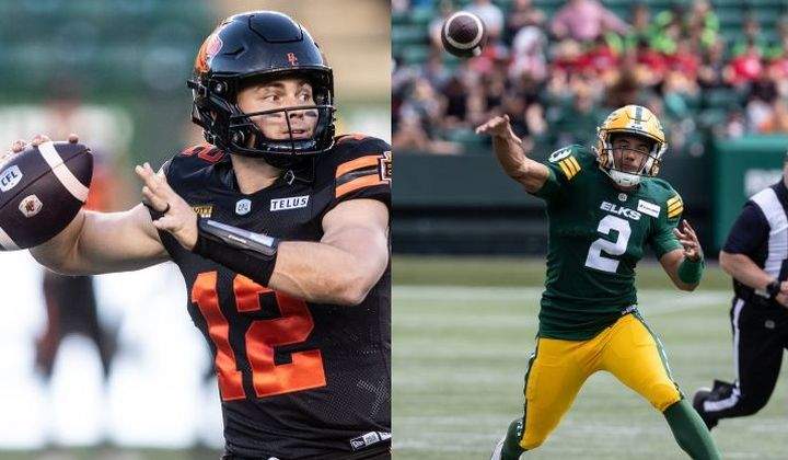 File photos of Nathan Rourke (left) and Tre Ford (right).