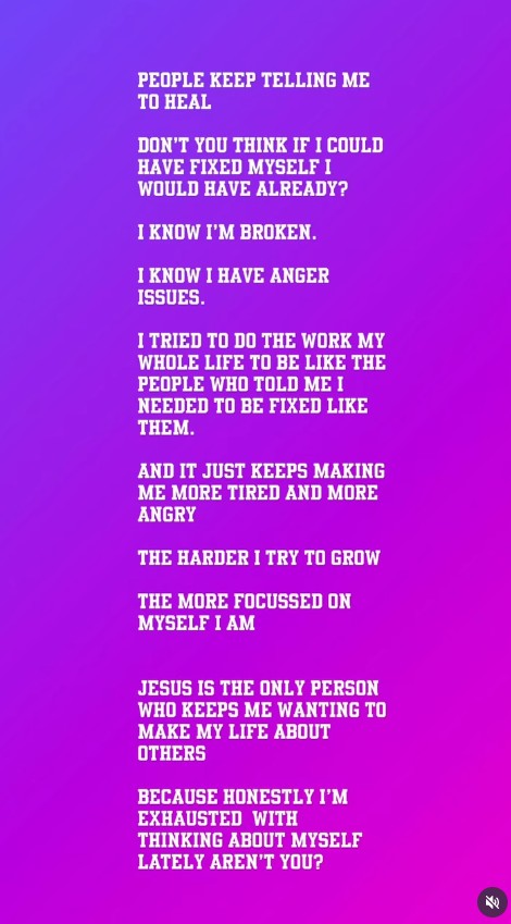 A screenshot of Justin Bieber's Instagram post.