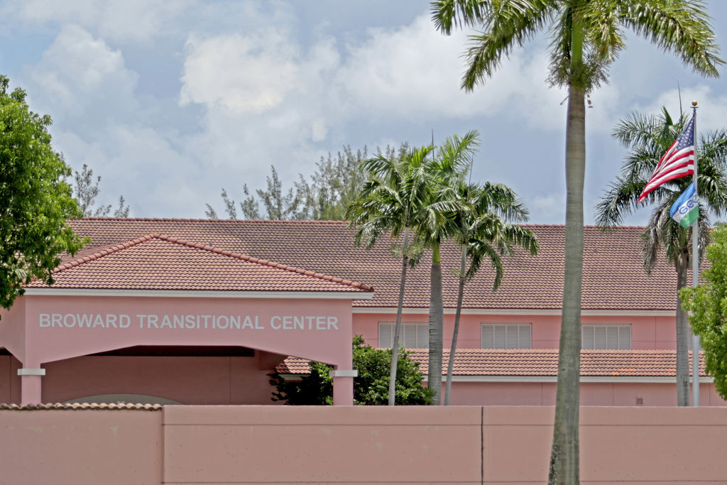 he Broward Transitional Center, a detention center owned by Boca Raton-based Geo Group, in Pompano Beach, Fla., on June 25, 2018.