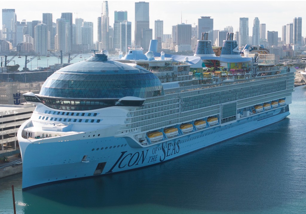 A file photo of Royal Caribbean's Icon of the Seas, billed as the world's largest cruise ship.