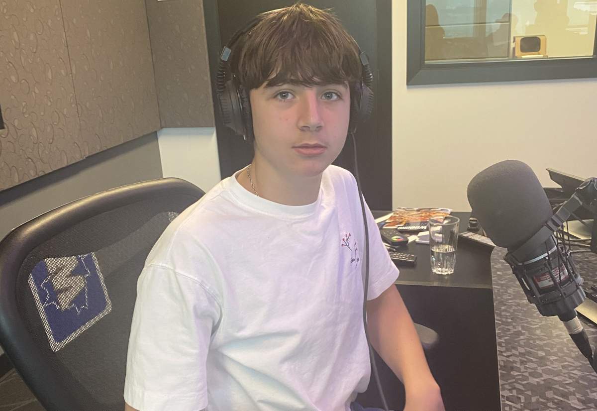 Contest winner Vlad Kovalenko, 14, talks to 680 CJOB on Wednesday, Aug. 20, 2025.