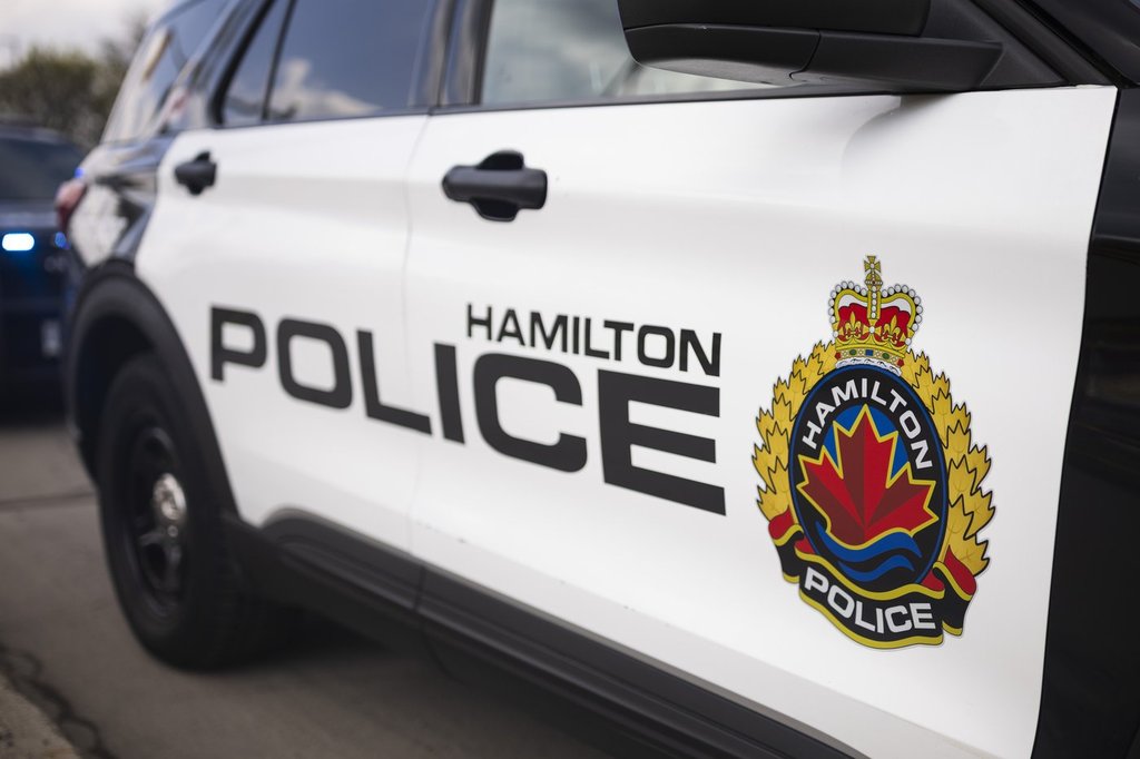 A Hamilton Police vehicle in Hamilton, Ont., Friday, May 2, 2025. THE CANADIAN PRESS/Nick Iwanyshyn.