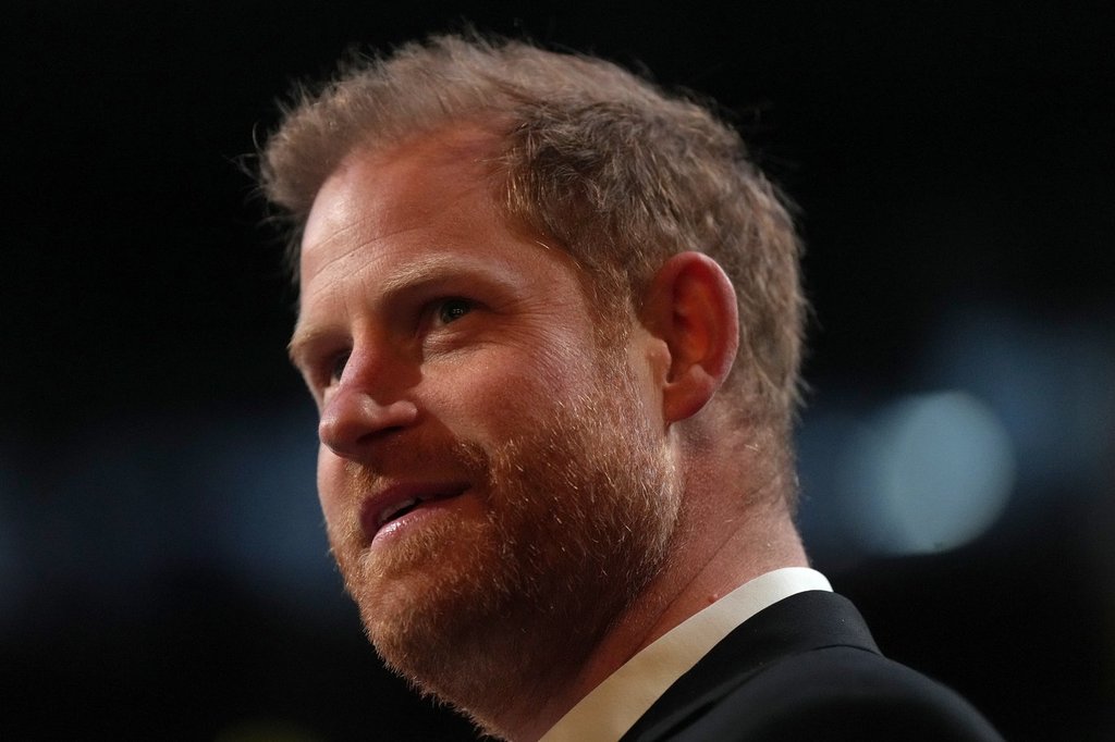 Prince Harry, the Duke of Sussex, arrives for the 2025 Invictus Games closing ceremony, in Vancouver, on Sunday, Feb. 16, 2025.
