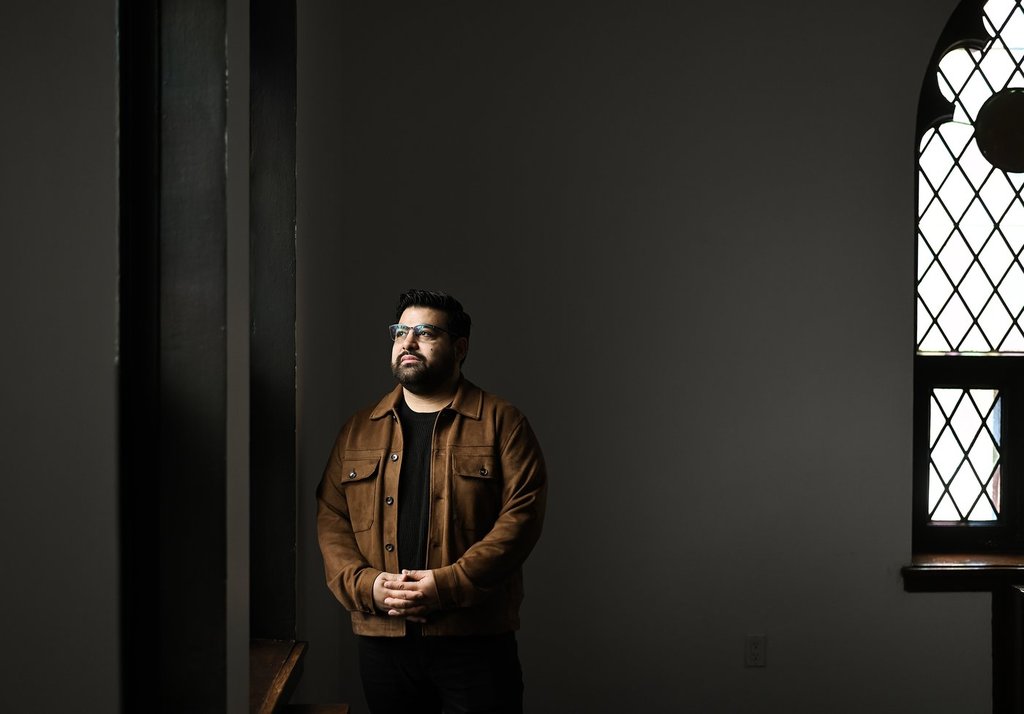 Pastor Bernaby Quevedo poses at his church in Montreal, Tuesday, Nov. 25, 2025. THE CANADIAN PRESS/Graham Hughes.