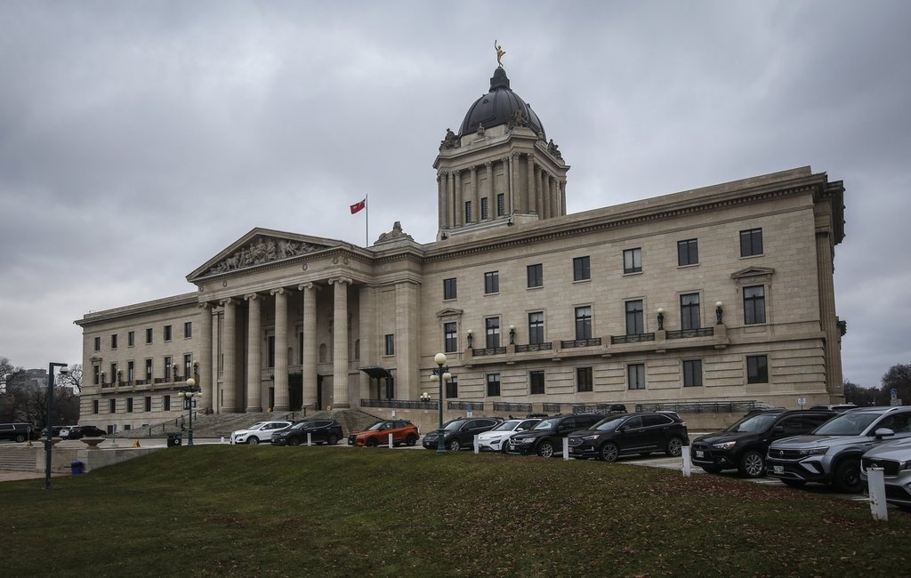 The exterior of the Manitoba Legislature is seen in Winnipeg on Wednesday, Nov. 6, 2024. THE CANADIAN PRESS/John Woods.