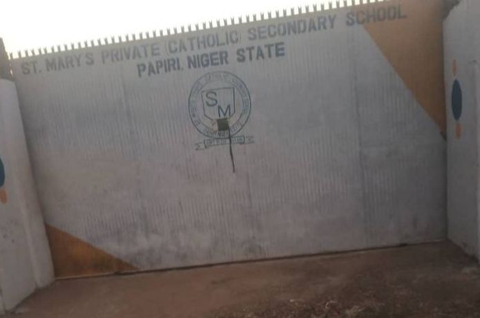 A wall of St Mary's school.