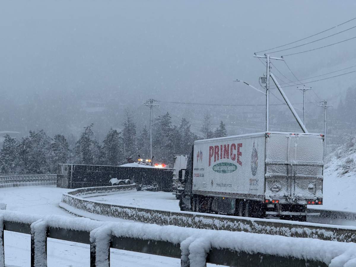 The accident on Highway 1 east of Golden B.C.