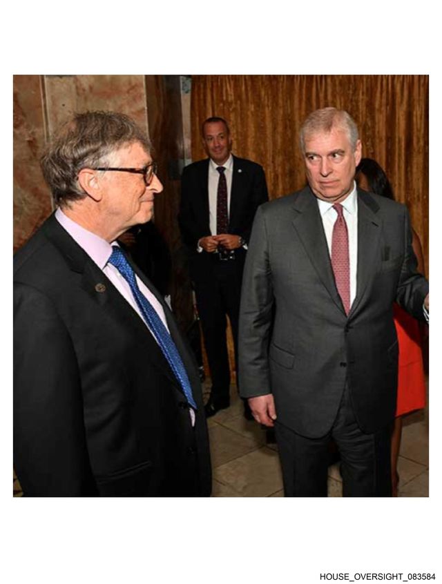 Andrew Mountbatten Windsor and Bill Gates.