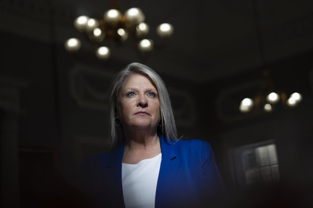 Nova Scotia Natural Resources Minister Kim Masland poses at Province House, in Halifax, on Thursday, Nov. 9, 2023. THE CANADIAN PRESS/Darren Calabrese.