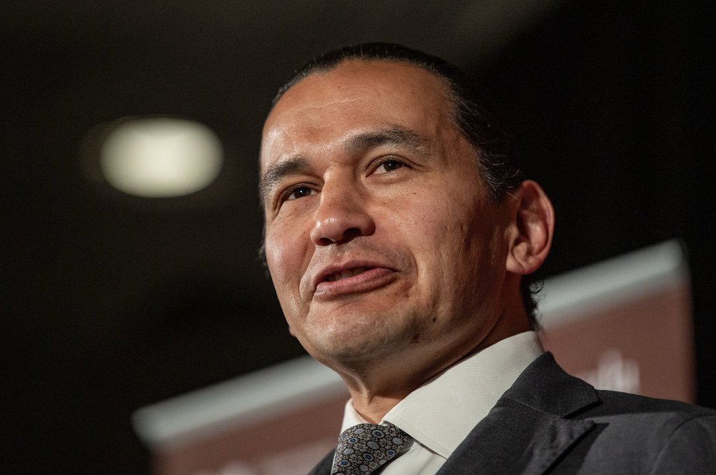 Premier of Manitoba Wab Kinew speaks to media prior to the First Minister’s Meeting in Saskatoon on Monday, June 2, 2025. THE CANADIAN PRESS/Liam Richards.