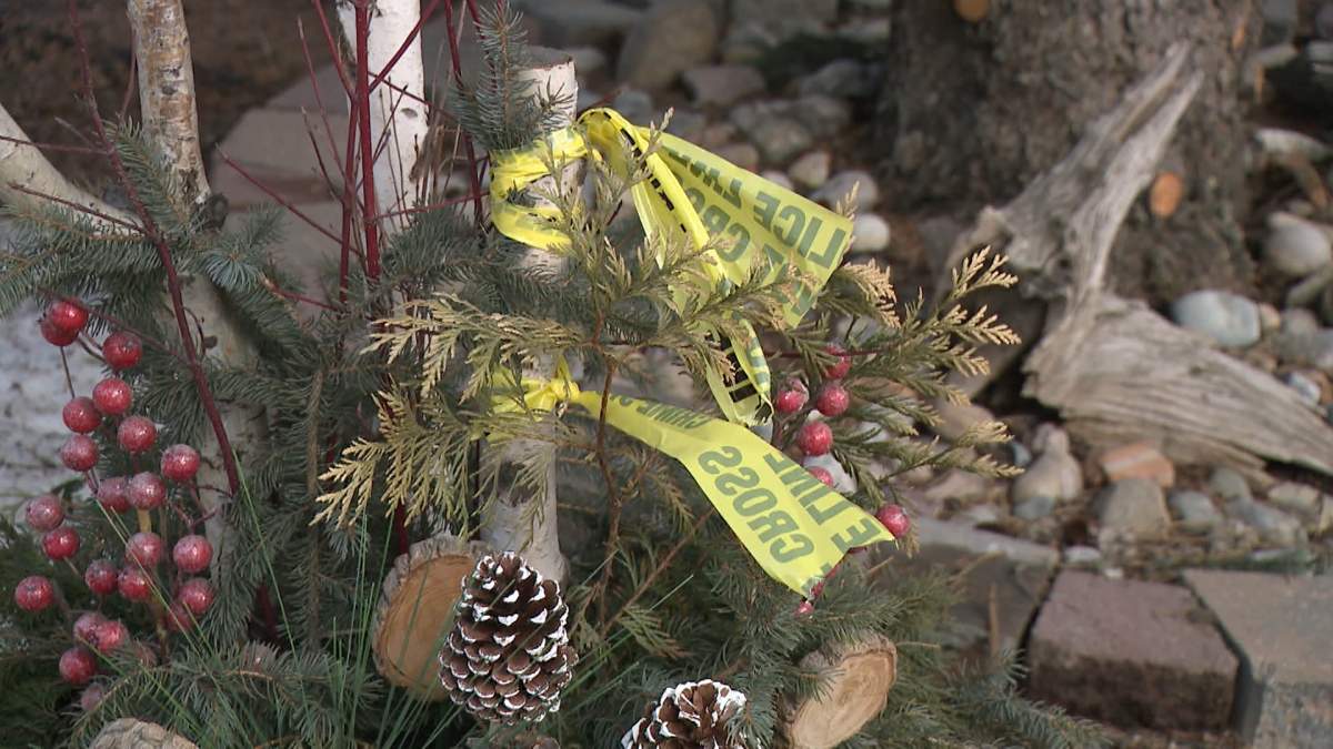 On Tuesday morning there was some police tape outside the home where the fatal altercation took place in the northwest Calgary community of Edgemont.