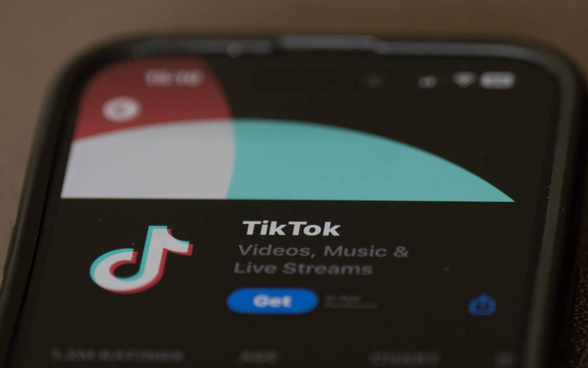 The TikTok app is seen on the Apple Store