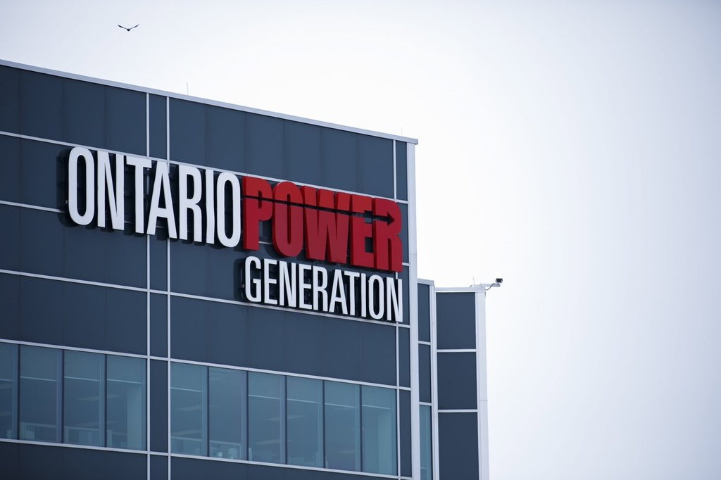 Ontario Power Generation signage is seen facility at the Darlington Power Complex, in Bowmanville, Ont., on May 31, 2019. THE CANADIAN PRESS/Cole Burston.