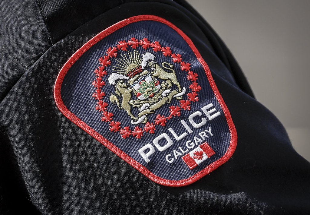 FILE: The shoulder patch of a Calgary Police Service officer is pictured in Calgary, Friday, July 4, 2025.