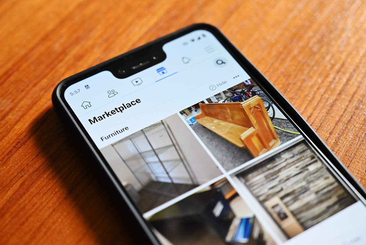 Facebook Marketplace on a phone on Monday, July 13, 2020. 