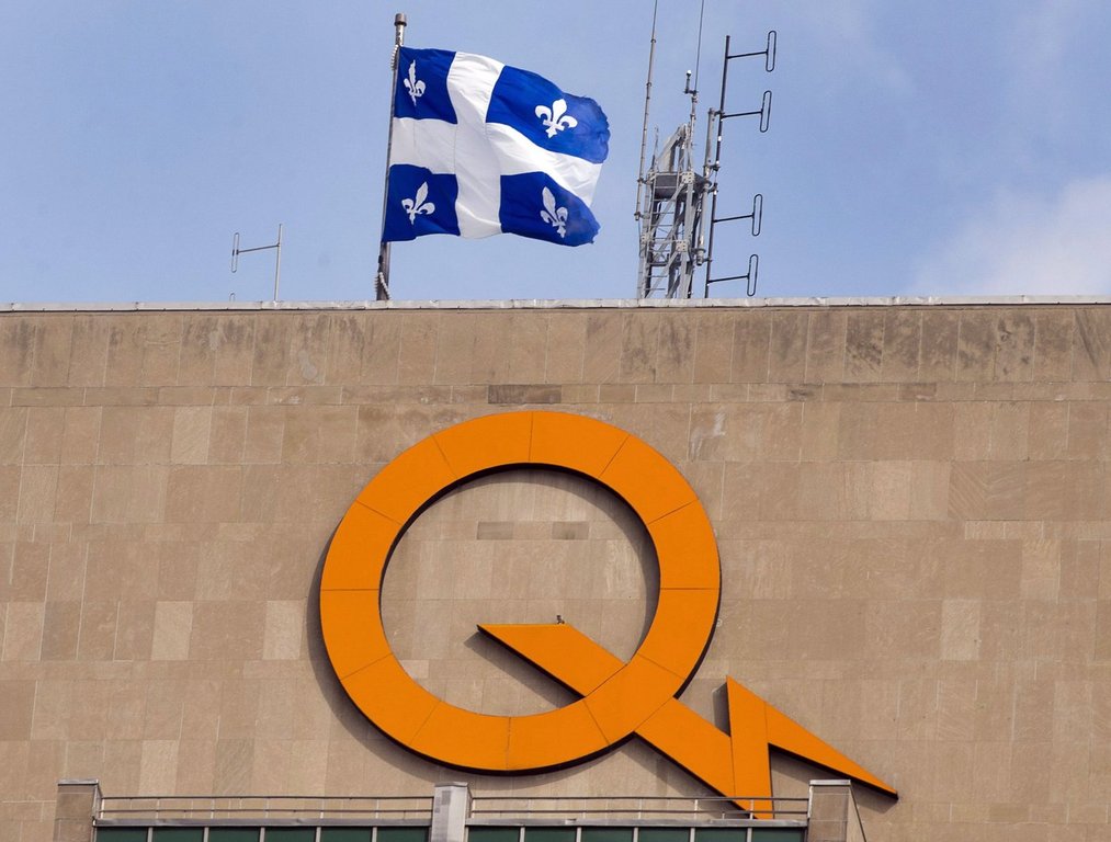 A Hydro-Québec logo is seen on their head office building in Montreal, Thursday, Feb. 26, 2015. THE CANADIAN PRESS/Ryan Remiorz.