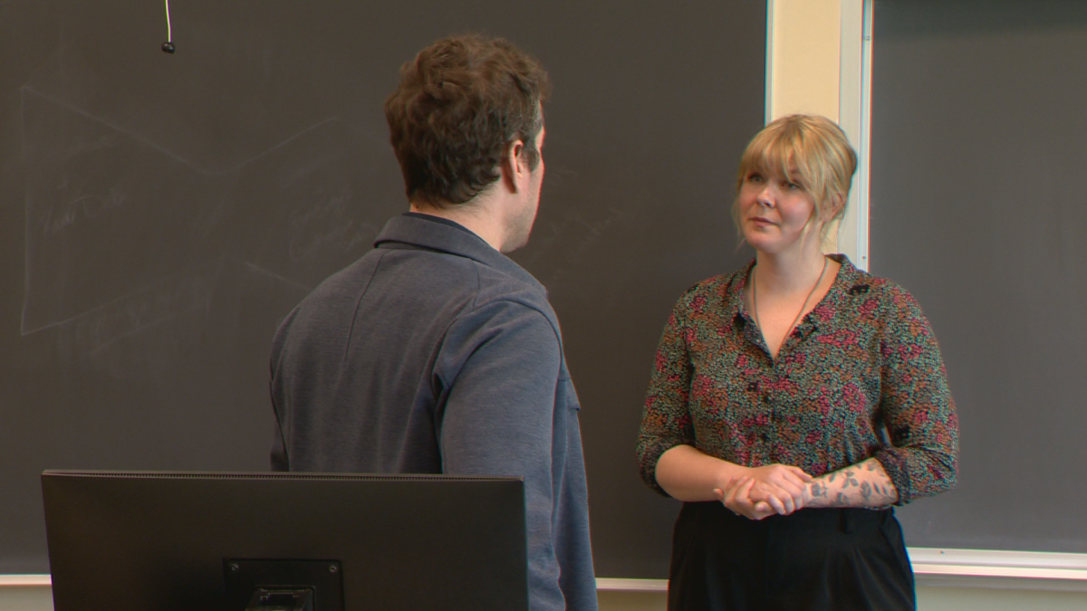Mount Royal University associate professor Lauren Dwyer speaks to Global News