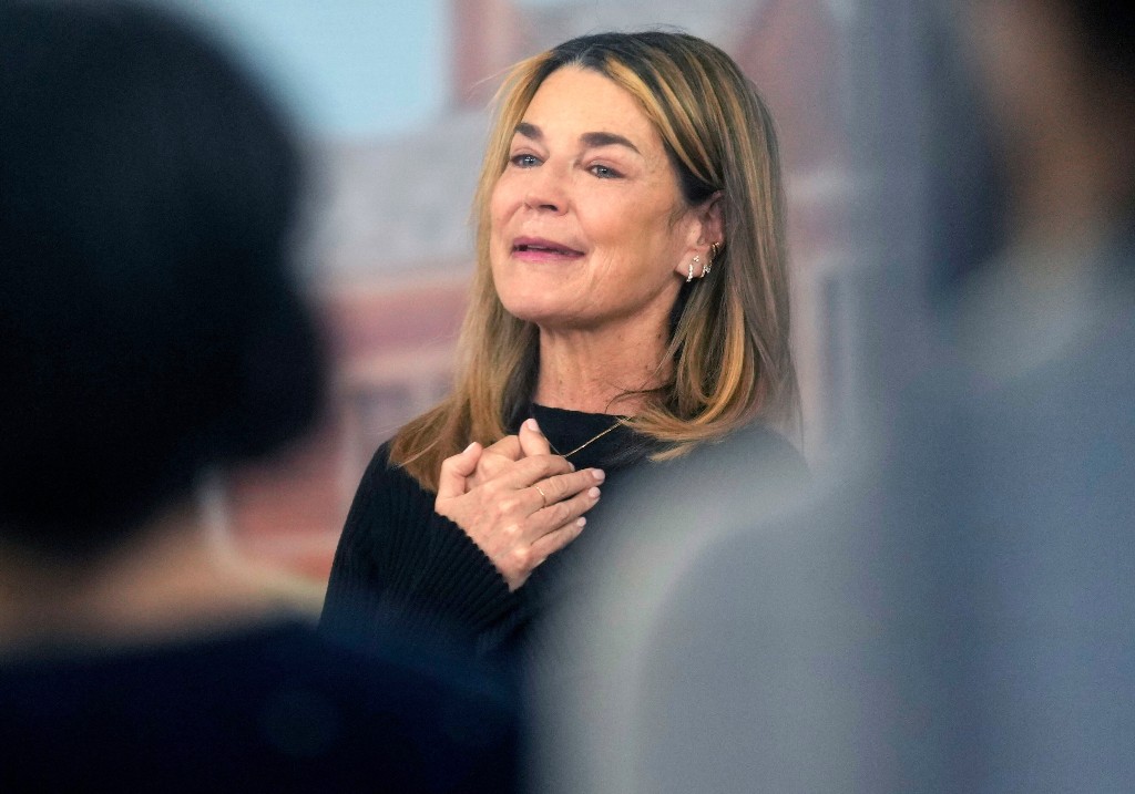 Savannah Guthrie visits the Today show at Rockefeller Plaza in New York on Thursday, March 5, 2026.