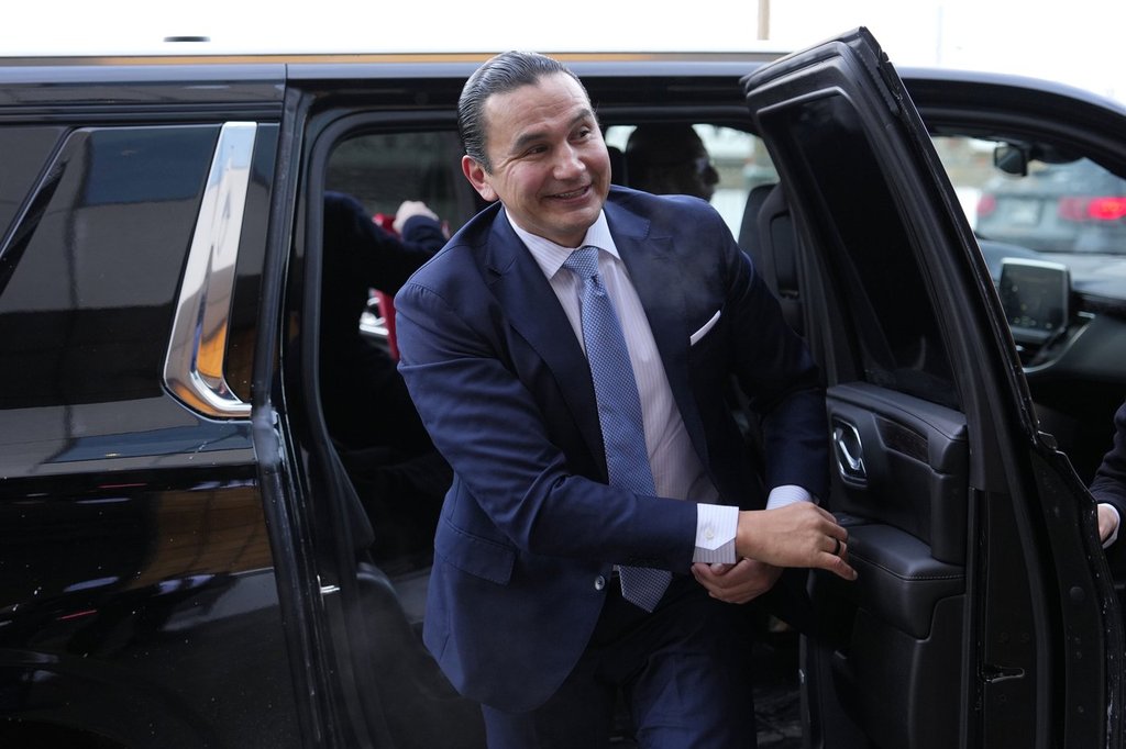 Premier of Manitoba Wab Kinew arrives for a First Ministers' Meeting in Ottawa, on Thursday, Jan. 29, 2026. THE CANADIAN PRESS/Justin Tang.