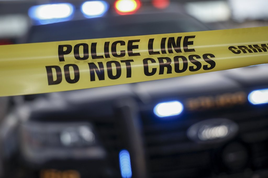 Police tape is shown at a crime scene on Wednesday, Oct. 18, 2023. 