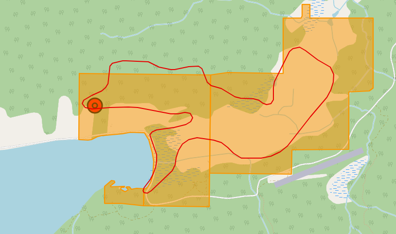 The Konni Lake wildfire in the Cariboo region has forced an evacuation alert of 10 properties.