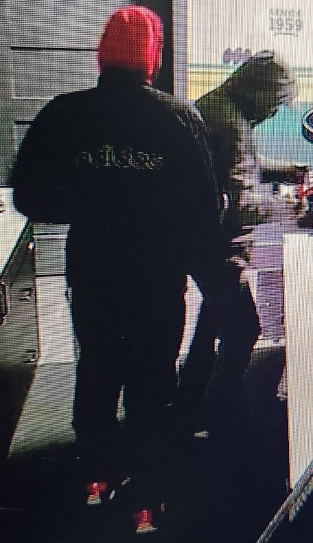 The suspects who broke into Stawnichy's Mundare Sausage on Wednesday, April 8, 2026.