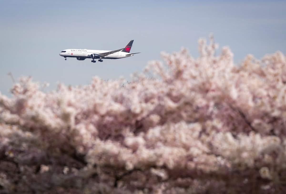 Air Canada plane landing