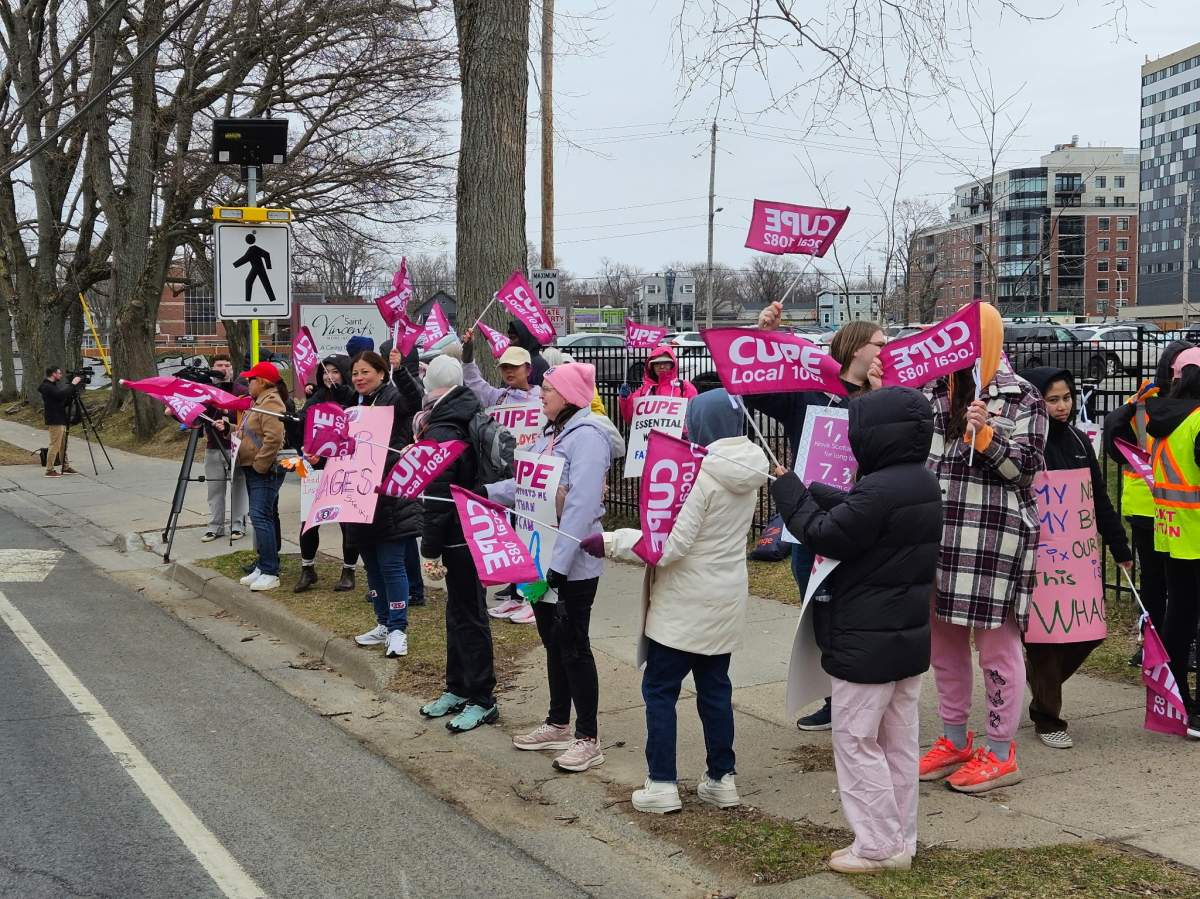 More than 2,200 workers represented by CUPE from 22 long-term care homes hit the picket lines in Nova Scotia on Monday morning.