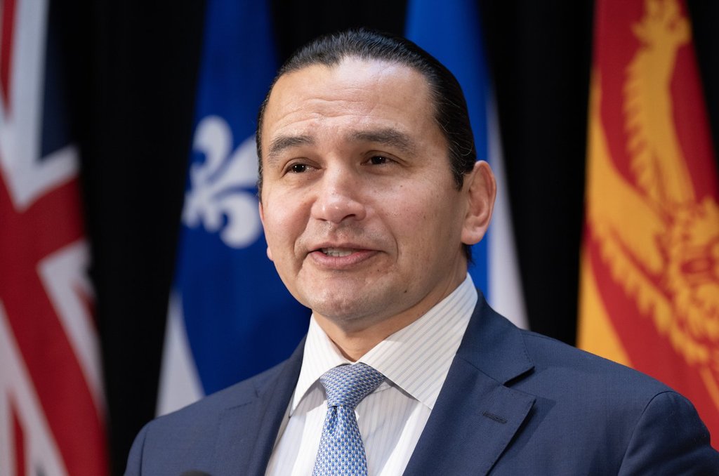 Manitoba Premier Wab Kinew speaks with reporters before the First Ministers Meeting in Ottawa, Thursday, Jan. 29, 2026. THE CANADIAN PRESS/Adrian Wyld.
