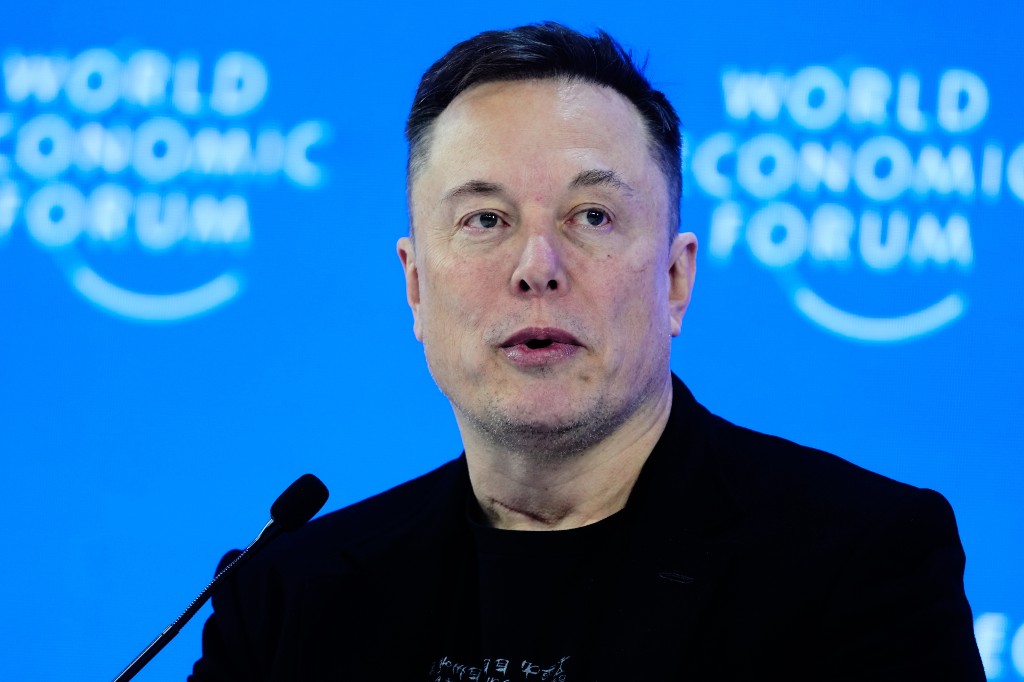 Elon Musk attends the Annual Meeting of the World Economic Forum in Davos, Switzerland, Thursday, Jan. 22, 2026.