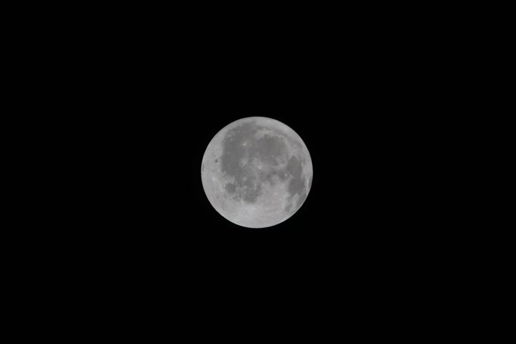 This photo provided by NASA shows the moon seen from the Orion spacecraft Integrity during the Artemis II mission on Friday, April 3, 2026.