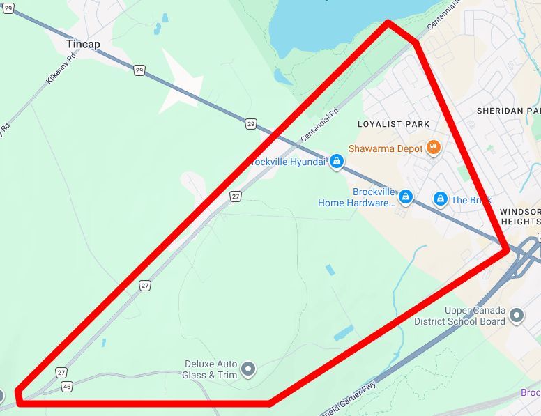 Brockville Police area of interest