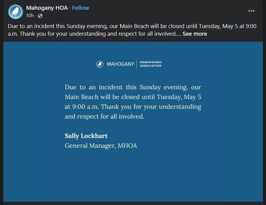 Mahogany Beach Homeowners Association