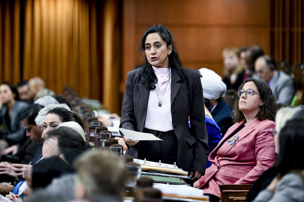 Minister of Foreign Affairs Anita Anand rises during Question Period in the House of Commons on Parliament Hill in Ottawa, on Thursday, May 7, 2026. THE CANADIAN PRESS/Spencer Colby.