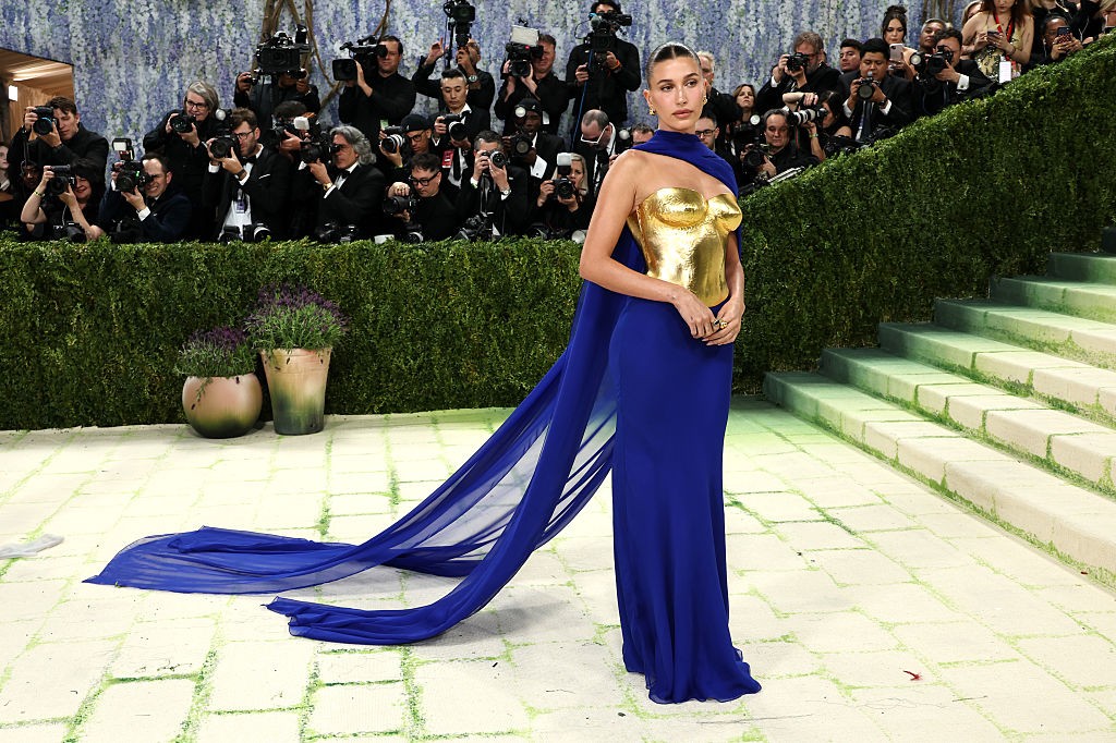 Hailey Bieber attends the 2026 Met Gala celebrating "Costume Art" at the Metropolitan Museum of Art on May 04, 2026 in New York City.