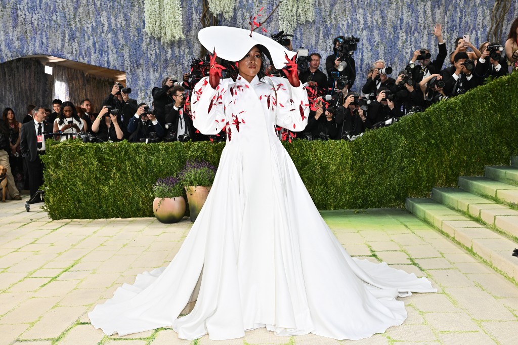 Naomi Osaka arrives at The Metropolitan Museum of Art's Costume Institute benefit gala celebrating the opening of the "Costume Art" exhibition on Monday, May 4, 2026, in New York.