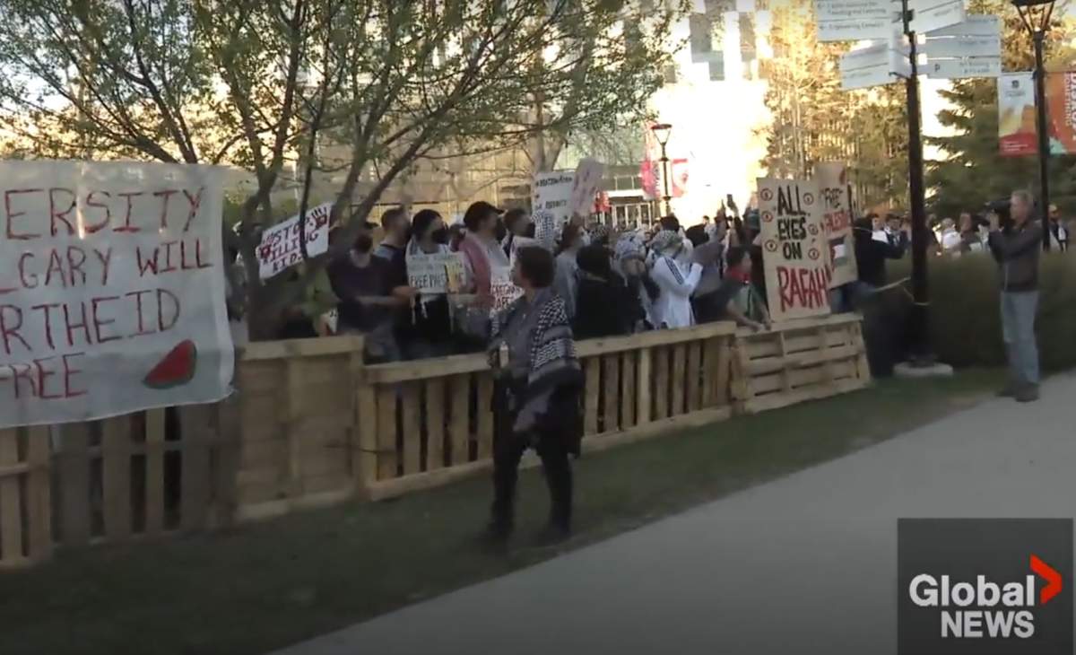 At the height of the protest there were an estimated 150 people taking part.